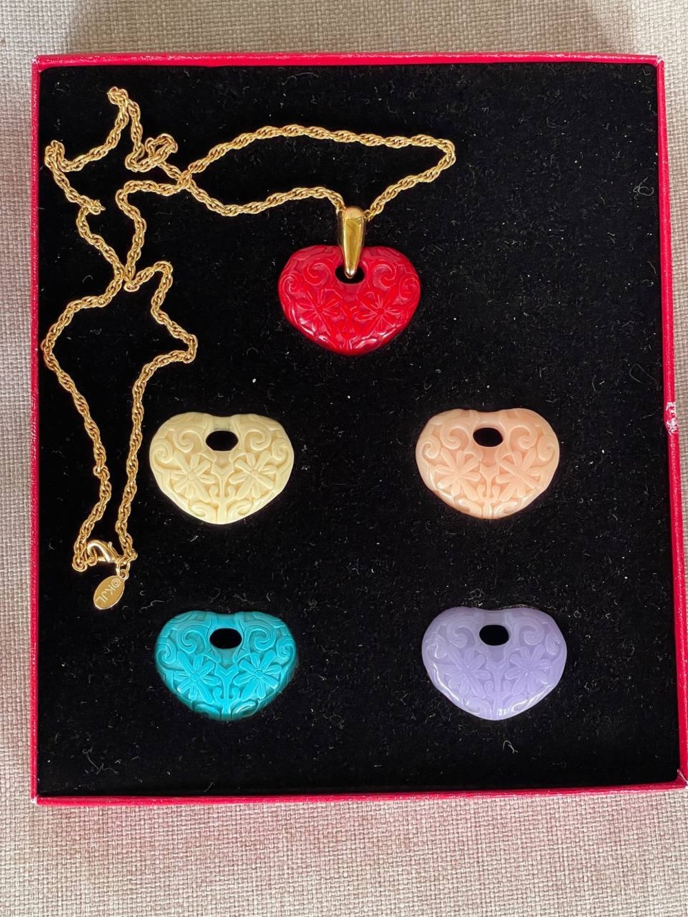 Vintage KJL Kenneth Jay Lane Heart of China Interchangeable Necklace Book Piece